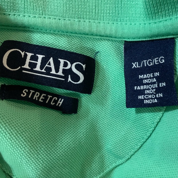 Chaps Men’s Polo Shirt Mint Green XL Short Sleeves - Picture 3 of 3